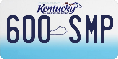 KY license plate 600SMP