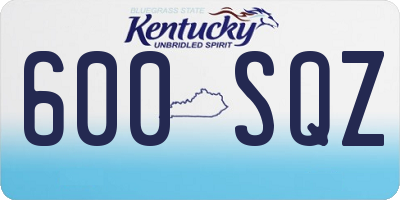 KY license plate 600SQZ