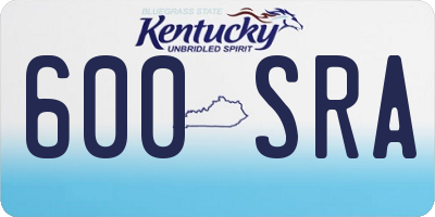 KY license plate 600SRA