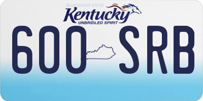 KY license plate 600SRB