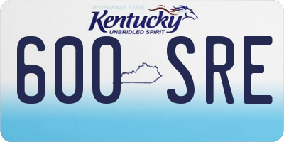 KY license plate 600SRE