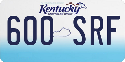 KY license plate 600SRF