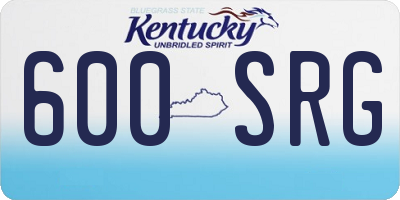 KY license plate 600SRG