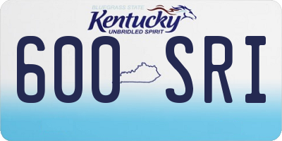 KY license plate 600SRI