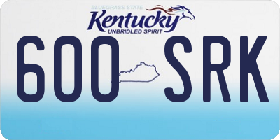 KY license plate 600SRK