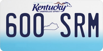KY license plate 600SRM