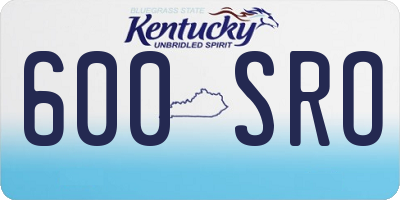 KY license plate 600SRO