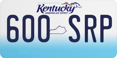KY license plate 600SRP