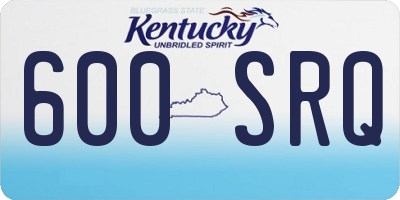 KY license plate 600SRQ