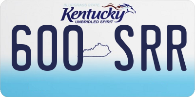 KY license plate 600SRR
