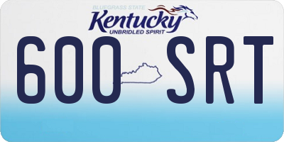 KY license plate 600SRT