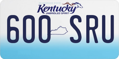 KY license plate 600SRU