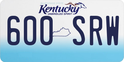 KY license plate 600SRW