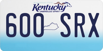 KY license plate 600SRX