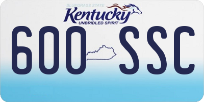 KY license plate 600SSC