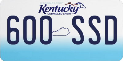 KY license plate 600SSD