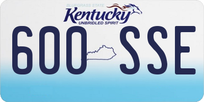 KY license plate 600SSE