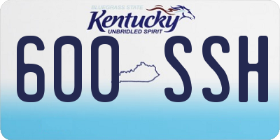KY license plate 600SSH