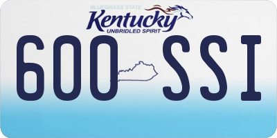 KY license plate 600SSI