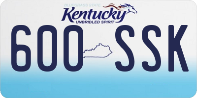 KY license plate 600SSK