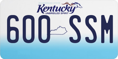 KY license plate 600SSM
