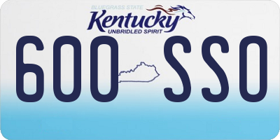 KY license plate 600SSO