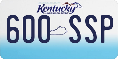 KY license plate 600SSP