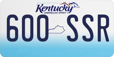 KY license plate 600SSR
