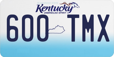 KY license plate 600TMX