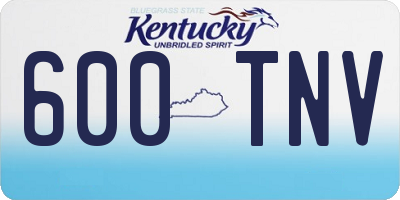 KY license plate 600TNV