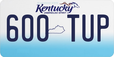 KY license plate 600TUP