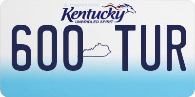 KY license plate 600TUR