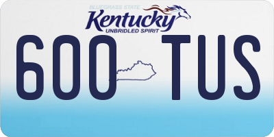 KY license plate 600TUS