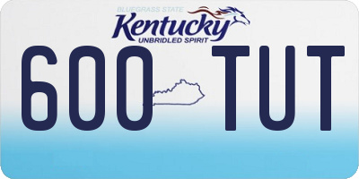 KY license plate 600TUT