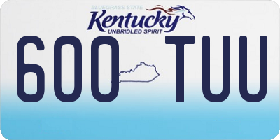 KY license plate 600TUU