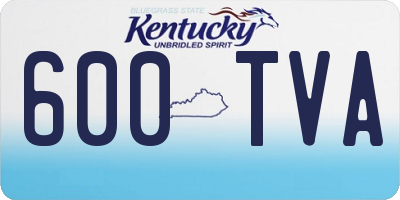 KY license plate 600TVA