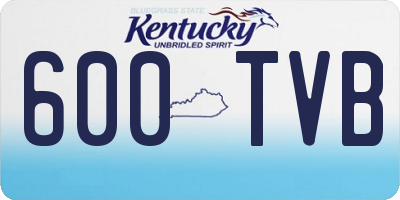 KY license plate 600TVB