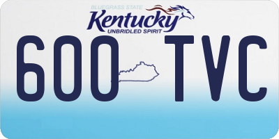 KY license plate 600TVC