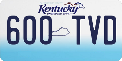 KY license plate 600TVD