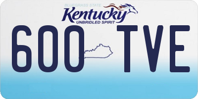 KY license plate 600TVE