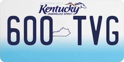 KY license plate 600TVG