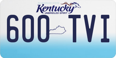 KY license plate 600TVI