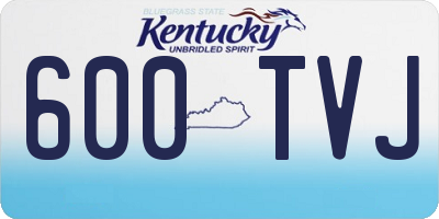 KY license plate 600TVJ