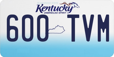 KY license plate 600TVM
