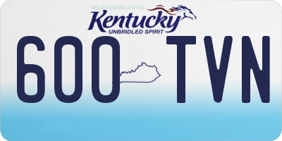 KY license plate 600TVN