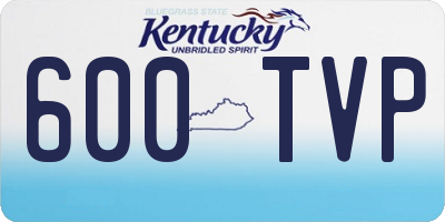 KY license plate 600TVP