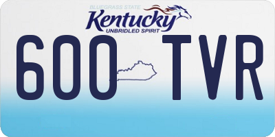 KY license plate 600TVR