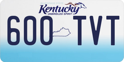 KY license plate 600TVT