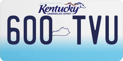 KY license plate 600TVU