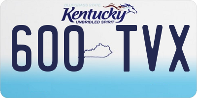 KY license plate 600TVX